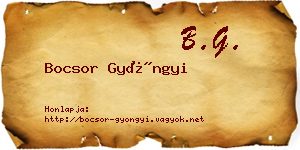 Bocsor Gyöngyi névjegykártya