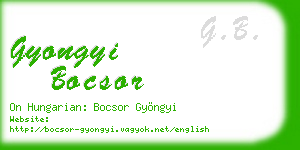 gyongyi bocsor business card