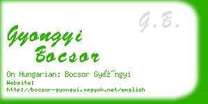 gyongyi bocsor business card